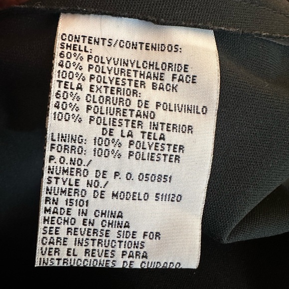 CS Signature Polyvinyl Polyester Rain Jacket Coat Blazer Womens Black Large NWOT - Picture 10 of 12